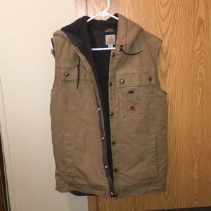 Carhartt hooded, Sherpa lined vest